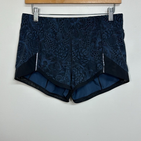 Lululemon Miles‎ Ahead Short 2.5" Nouveau Mach Blue Black 8 - Picture 5 of 9